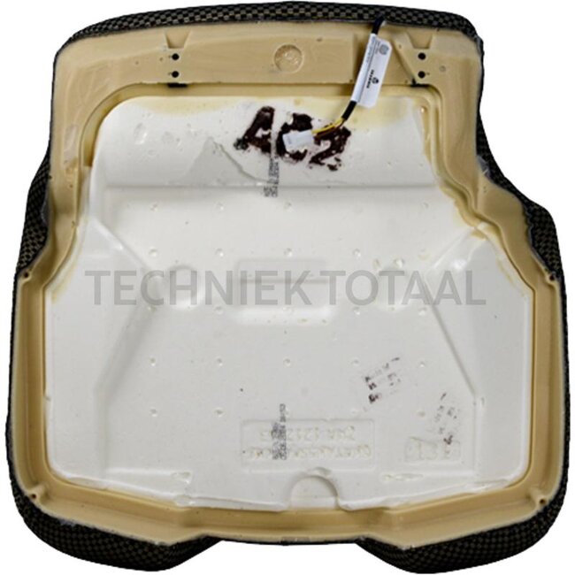 GRAMMER Zitkussen 722, stof, 490 mm, geel zwart, met 12V / 24V verwarming | 1572932