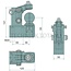 Scharmüller Forced steering K50 right, 141 x 120 x 50 mm, M20 | 02.481.3051-A02