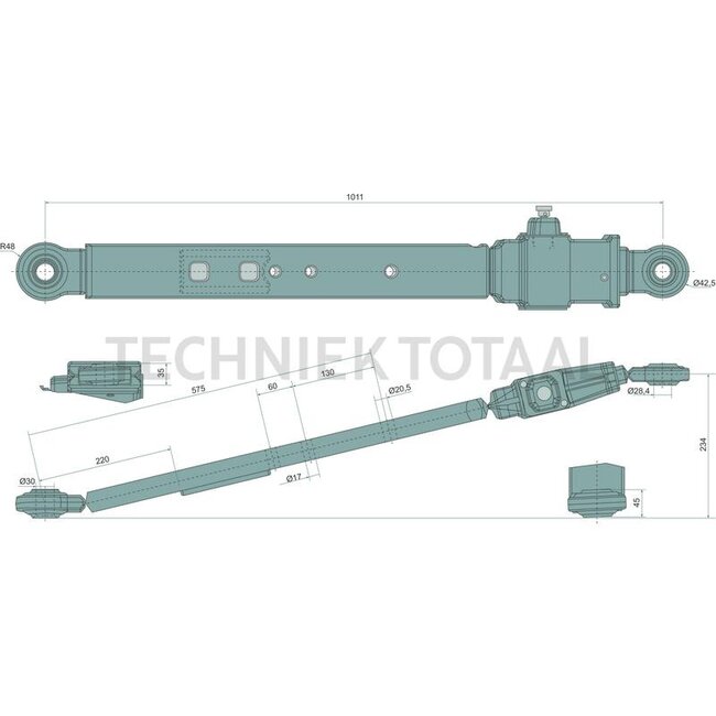 CBM Hubarm Kategorie 3, 1011 mm, rechts John Deere | 06.3123.00.4, 63123004, AL219985