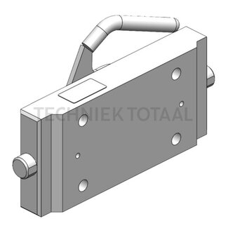 Scharmüller Adapterplaat 255 mm rail, geleiding 32 mm, gatenpatroon 140 x 80 mm