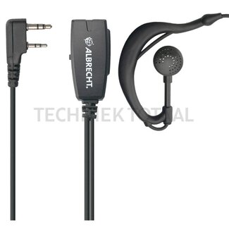 Albrecht Headset Tectalk Worker 3 with oorbeugel and PTT-toets, Kenwood
