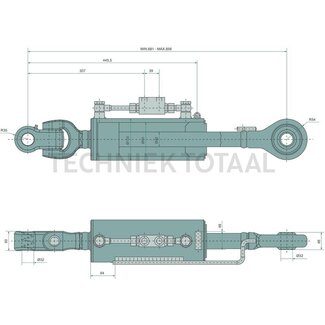 CBM Hydraulische topstang 3/32-3/32, 681-856 mm, slag 175 mm