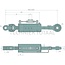 CBM Hydraulischer Oberlenker 3/32-3/32, 681-856 mm, stroke 175 mm | 02.1133.00.4, 21133004, 84179059