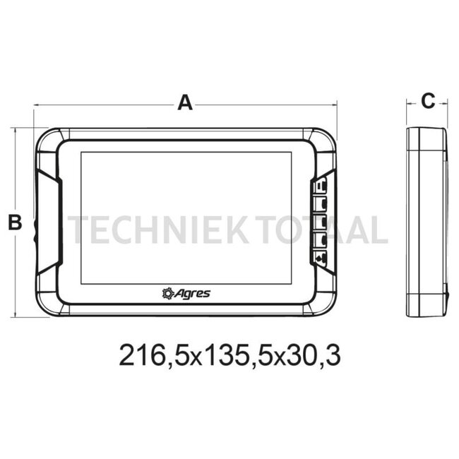 Tecomec AgroNave 7 - ISOBUS mit Antenne ANR20 und Kabel, 9 - 36 V, IP67