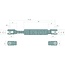 Stabilus Gas strut 1500 N, 240 mm, form 15