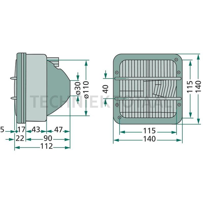 Cobo Headlight dipped beam/main beam 12 V, R2, left/right | 1014605