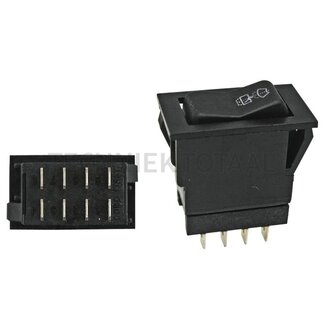 Cobo Wippschalter Hintenwischer 12/24 V 8 Flachsteckanschlüsse