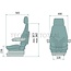 GRAMMER Heftruckzitting MSG75G/722 luchtgeveerd stof, 490 mm, 12 V | 2010111