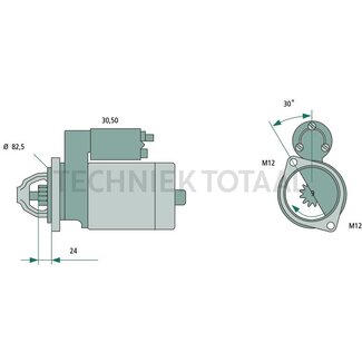 BOSCH Anlasser 12 V, 2,3 kW, 9 Zähne, Montage Ø 82,5 mm Mercedes-Benz