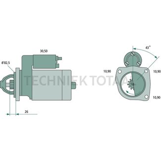 BOSCH Anlasser 12 V / 2,2 kW, 11 Zähne, 293 mm