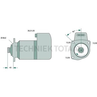 BOSCH Anlasser 24 V, 6,6 kW, 12 Zähne Renault Trucks