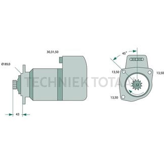 BOSCH Starter motor 24 V, 6,6 kW, 12 teeth Renault Trucks