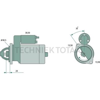 BOSCH Anlasser 12 V / 2,7 kW, 11 Zähne, 315 mm