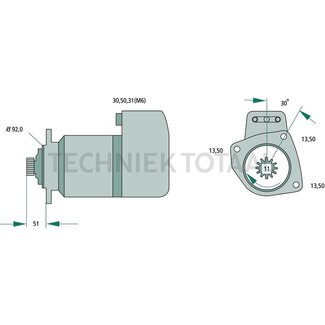 BOSCH Starter motor 24 V, 5,4 kW, 11 teeth Iveco Eurotech, Eurotrakker