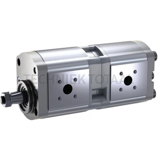 Bosch/Rexroth Double pump 11 + 8 cm³, taper 1:5, Ø 17 x 17, left Deutz-Fahr