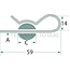 GRANIT Federstecker Einfach gebogen 2,5 mm, 11 - 13 mm