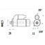 MAHLE Reductiestartmotor 12 V, 1,4 kW, 9 tanden, montage Ø 82,5 mm | 15461-63010, 1546163012, 1546163013, 1546163016, 15511-63010