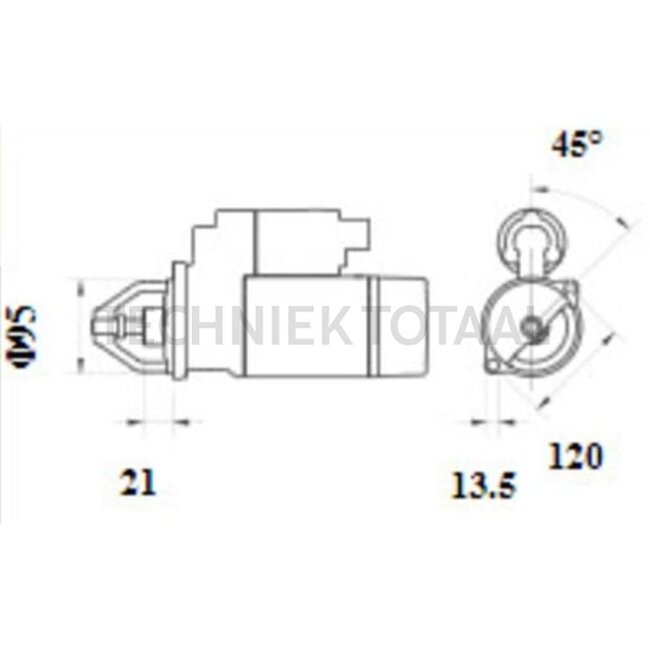 MAHLE Getriebestarter 24 V, 4,5 kW, 9 Zähne, Montage Ø 95 mm