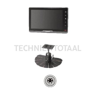 BRIGADE Digitale monitor 7 inch LCD 12-24 V, 4 camera-ingangen, IP69K