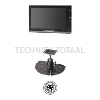 GRANIT Digitale monitor 7 inch LCD 12-24 V, 2 camera-ingangen, IP69K