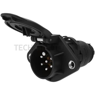 ERICH JAEGER Socket 7-pin 24 V, plastic, IP54, ISO 1185 type N
