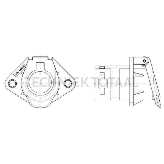 ERICH JAEGER Socket 7-pin 24 V, plastic, IP54, ISO 1185 type N | 111317