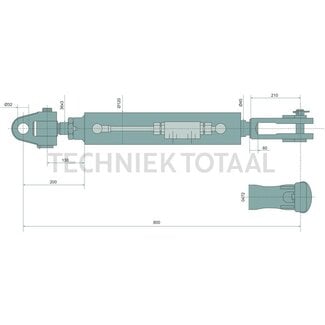 GRANIT Hydraulische Hubstrebe Gabelkopf / Gabelkopf, 800 mm, Ø 120 mm