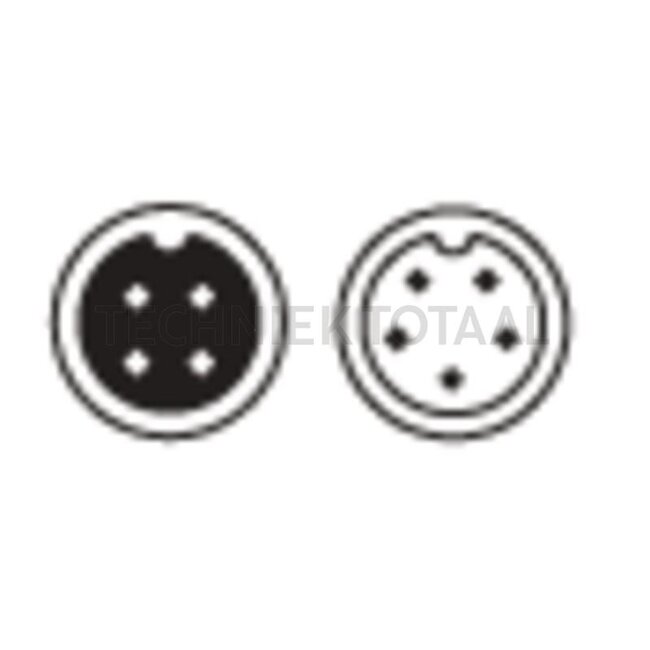GRANIT Adapterkabel camera-monitor 5-pins naar 4-pins camera