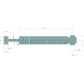 Stabilus Gasdrukveer 323 - 451 mm, d1 10 mm, d2 29 mm
