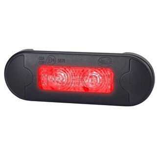 HELLA Position light red 12 V, 9 - 33 V, height 29 mm, IP6K7