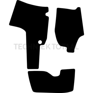 GRANIT Floor covering rubber black, with draaistoel, cool box, engine brake Vario 900