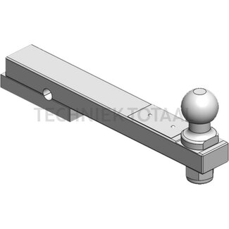 Scharmüller Deichsel ISO-50 378 x 50 x 30 mm, 9,2 kN, 1000 kg, Kubota Grau