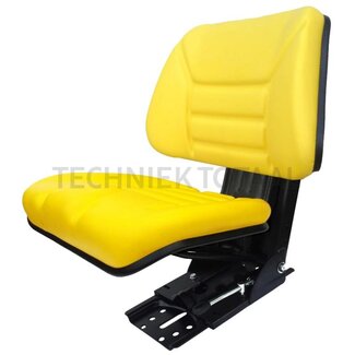 GRANIT Seat mechanical suspension, PVC yellow, width 485 mm John Deere