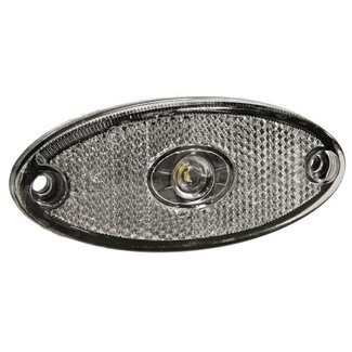 ASPÖCK Positionsleuchte Flatpoint II LED oval weiß 24 V, Kabel 1500 mm, ASS3