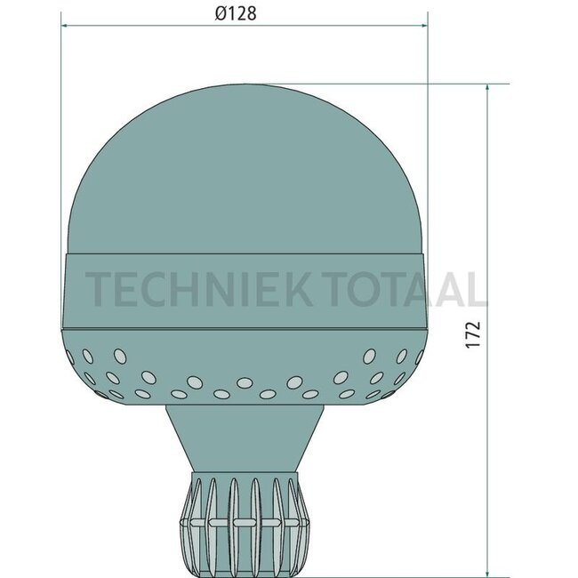 SACEX E-VENUS flashing lamp LED 10 - 30 V, 7 W, Ø 128 mm, push-on pin