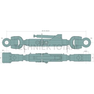 CBM Mechanischer Oberlenker cat. 4/4, clevis/clevis, 700 - 915 mm