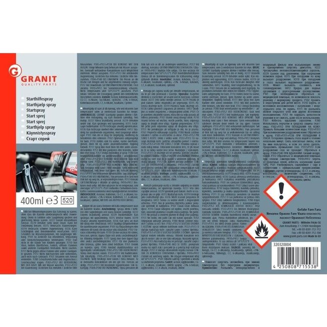 GRANIT Starting aid spray - 400 ml
