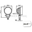 HELLA Arbeitsscheinwerfer LED Breitstrahler 600 lm, 12 W, 12 / 24 V, ValueFit R600