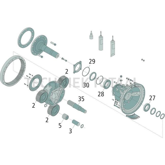 GRANIT As Hinterachse 15 Zähne Massey Ferguson 8740/S | 934152150040, 934152150041, 72611414