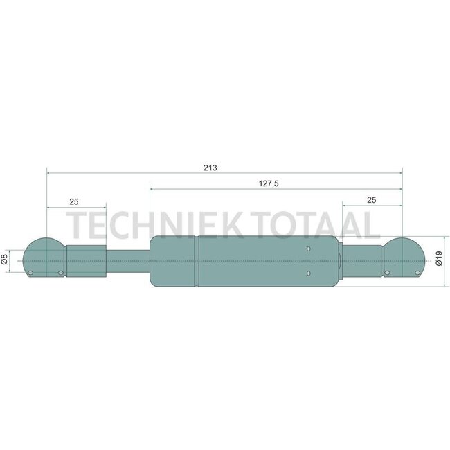 Stabilus Gasdruckdämpfer 700 N, 213 mm, Hub 57 mm