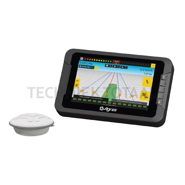 Tecomec AgroNave 7 Monitor 7 Zoll mit Antenne ANR20 und Kabel, IP67