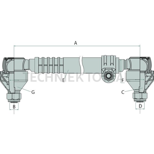 GRANIT Spoorstang 1140 - 1720 mm, conus 15 - 19 mm Deutz-Fahr D 7206 - 7807 | 04300828