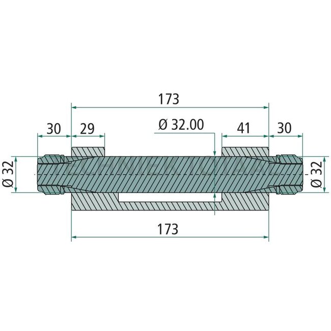 Expander Reparatiepen kiepcilinder Ø 32 mm, 173 mm, zeskantmoer