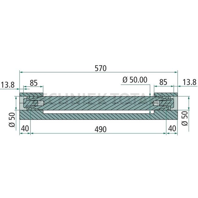 Expander Repair bolt boom mounting Ø 50 mm, 570 mm, hexagon socket