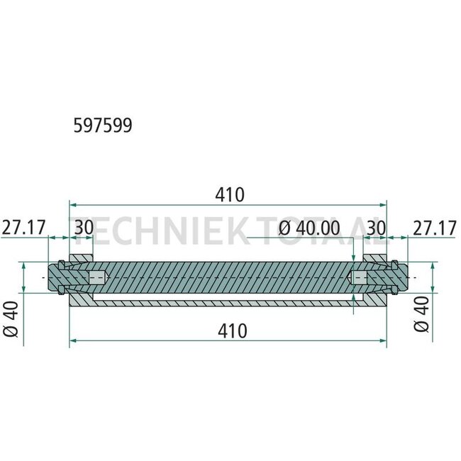 Expander Repair bolt tilt joint Ø 40 mm, 410 mm, spread 0 - 2