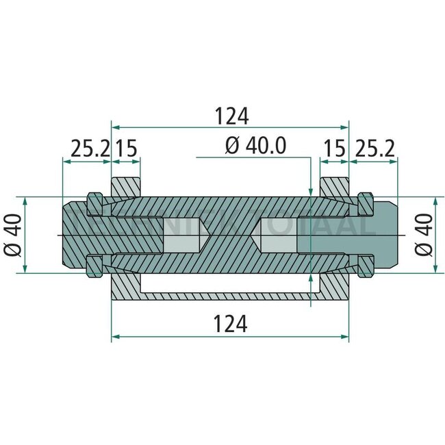 Expander Repair bolt main bearing Ø 20 mm, 124 mm, spread 0 - 2