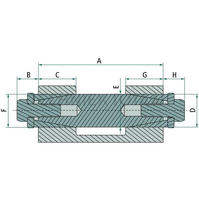 Expander Expander bolt 155 mm, Ø 50 mm, spread 0 - 4 mm