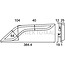 HELLA Reflector rood links 384,4 x 104 mm, dikte 25 mm, geschroefd | 8RA 013 402-011