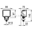 HELLA Werklamp LED verstraler 2000 lm, 18 W, hoekig, 12/24 V | 1GA 996 479-011