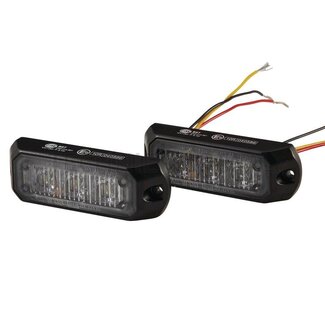 HELLA Flitslamp wit LED 12 / 24 V, 3 LED's, geschroefd, kabel 0,2 m